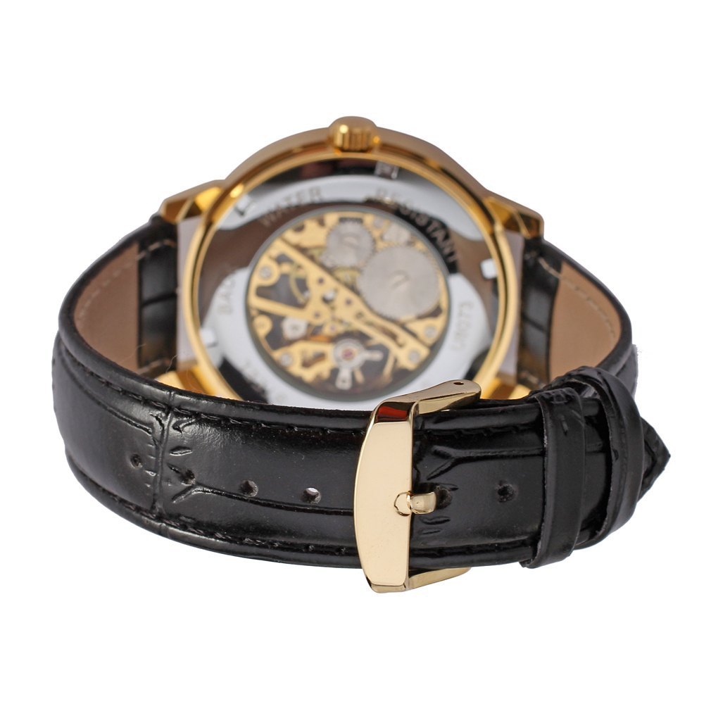 Hollow men's semi-automatic mechanical watch