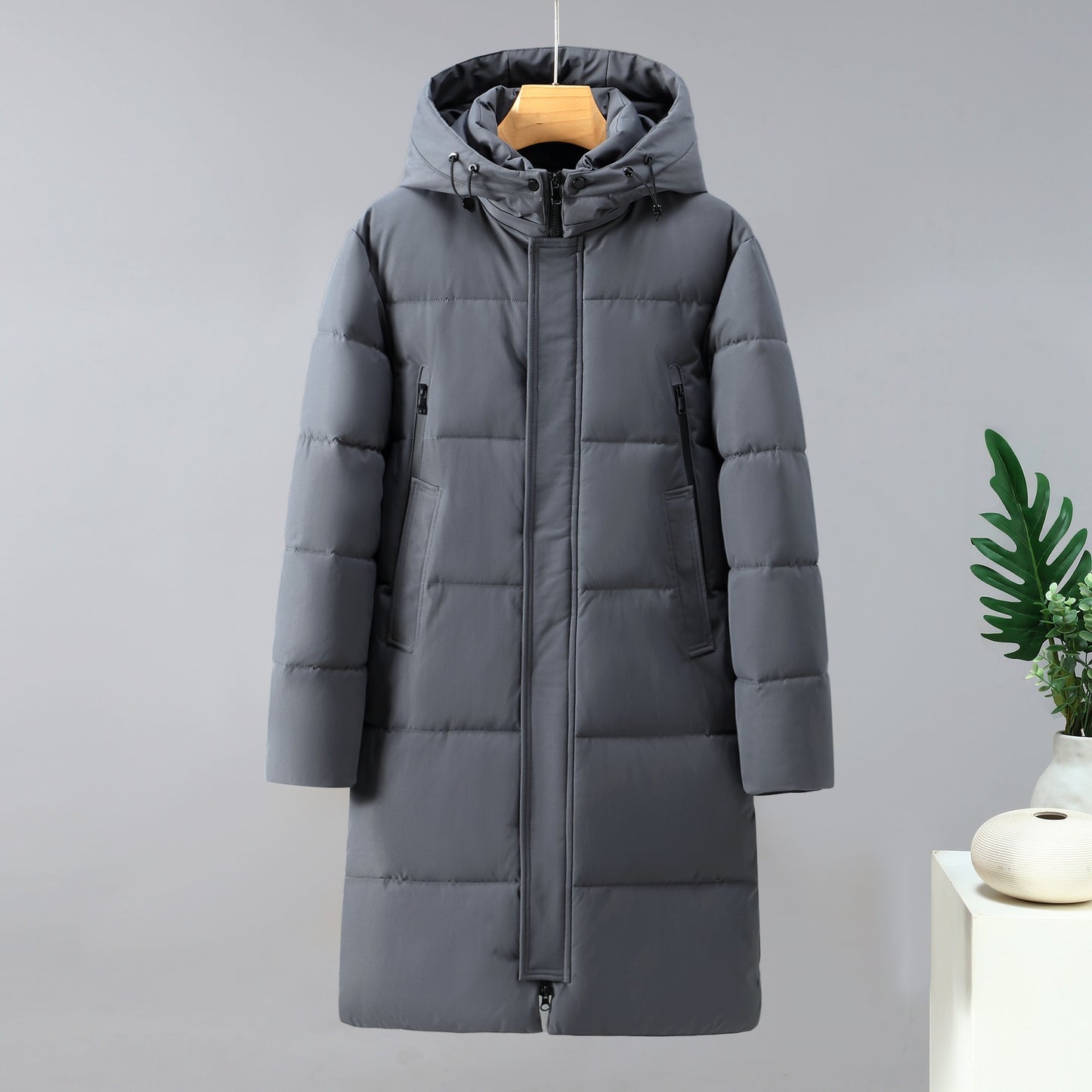 Outdoor Windproof Warm Overknee Thickened Men's Coat