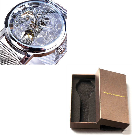 Hollow men's mechanical watch