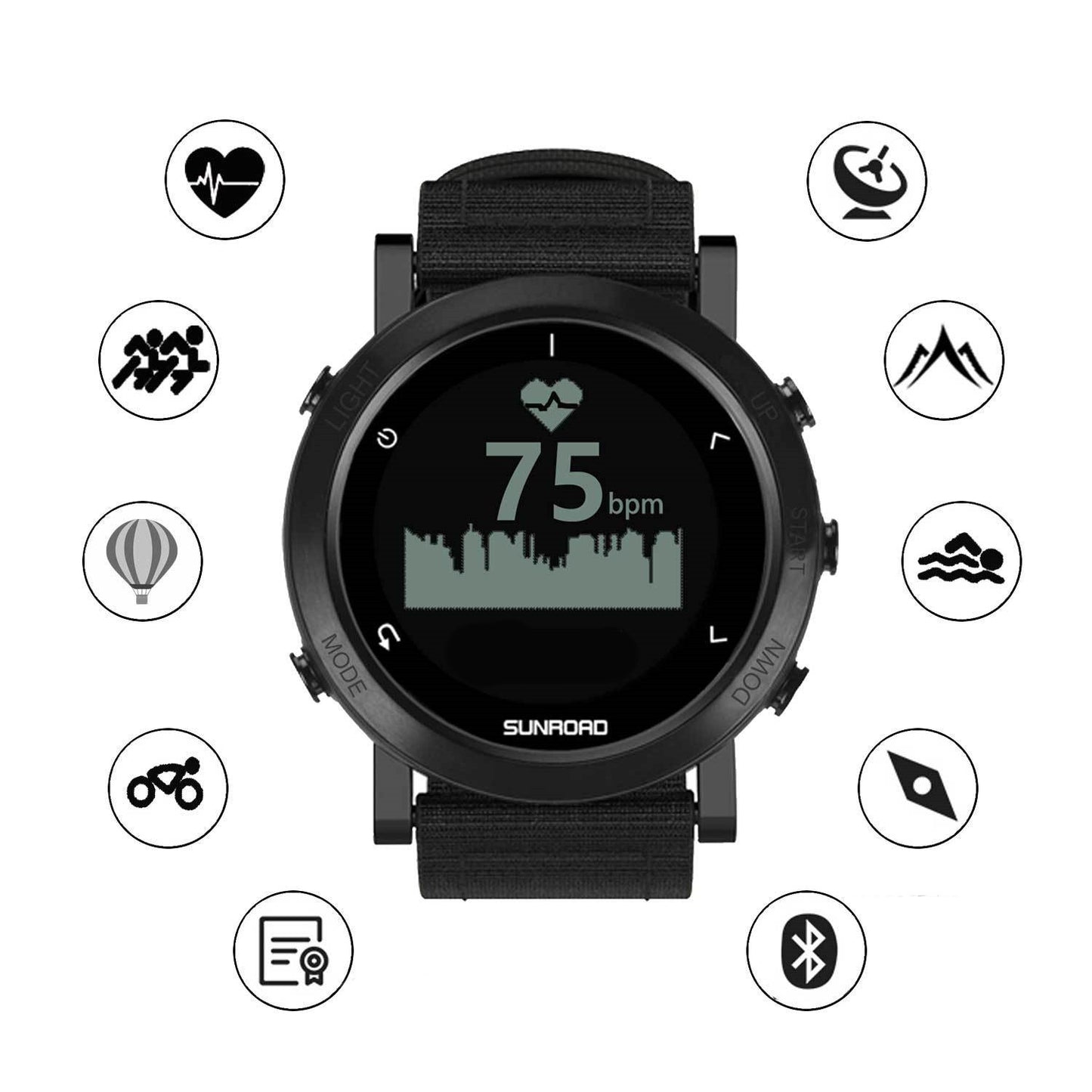 Smart GPS Heart Rate Outdoor Sports Watch