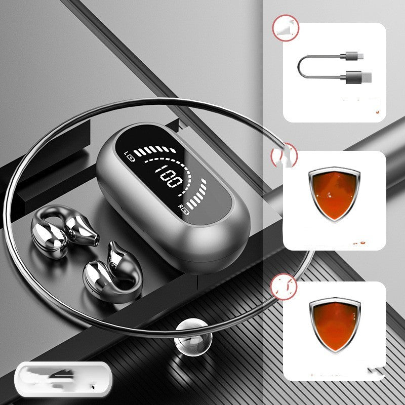 S03 Ear Clip Type Digital Display Wireless Bluetooth Headset