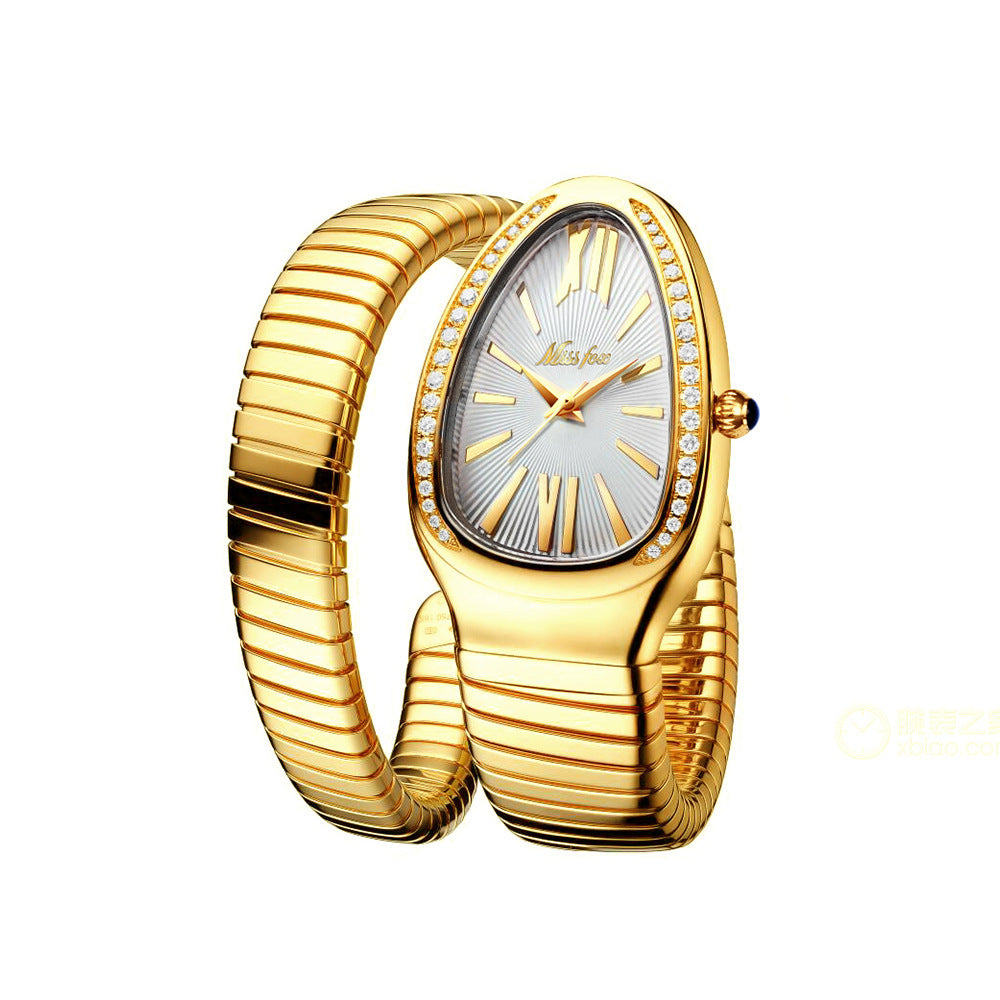 Women's Stainless Steel Diamond Serpentine Watch