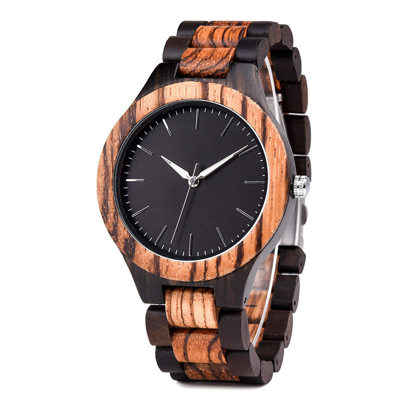 Luminous pointer wooden Watch