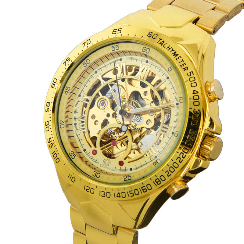 Automatic hollow-out full gold mechanical Men's watch