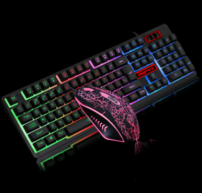 Wired keyboard and mouse set computer desktop game mechanical feel keyboard and mouse set