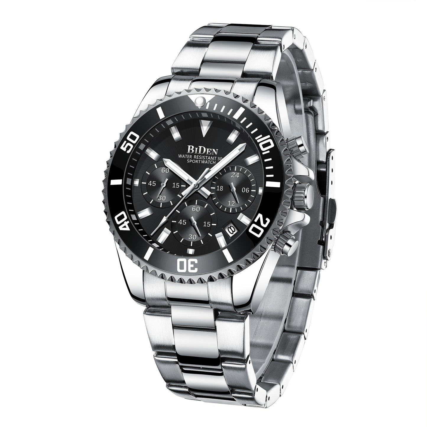 Men's Waterproof Steel Band Quartz Watch