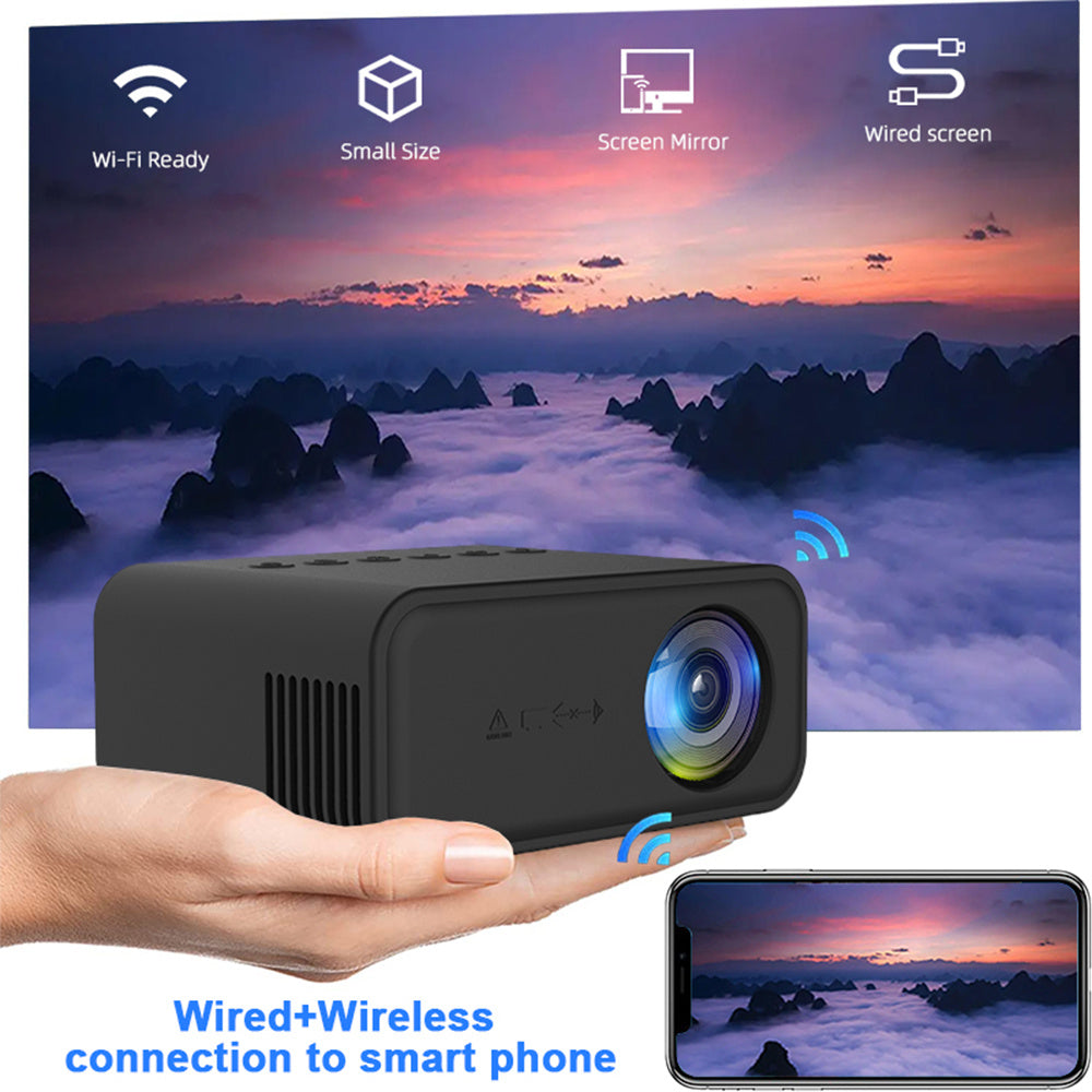 YT500 Home Mini Projector Mini Children's Home Portable Private Cinema HD LED Wired Wireless Phone Projection