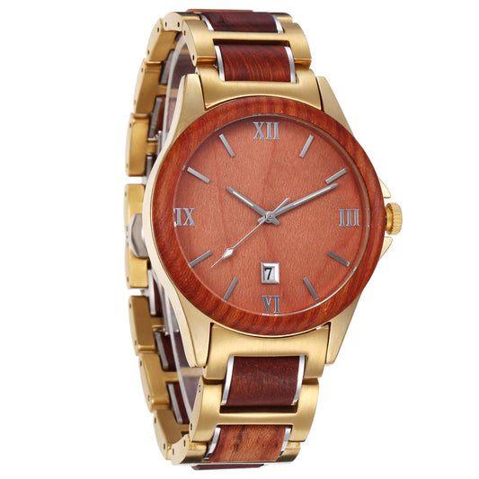 Men Quartz Watch Golden