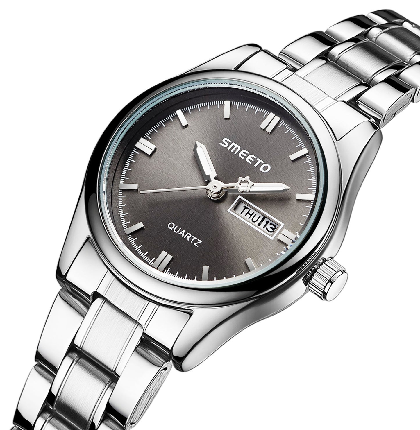 Smeeto stainless steel steel strap ladies watch