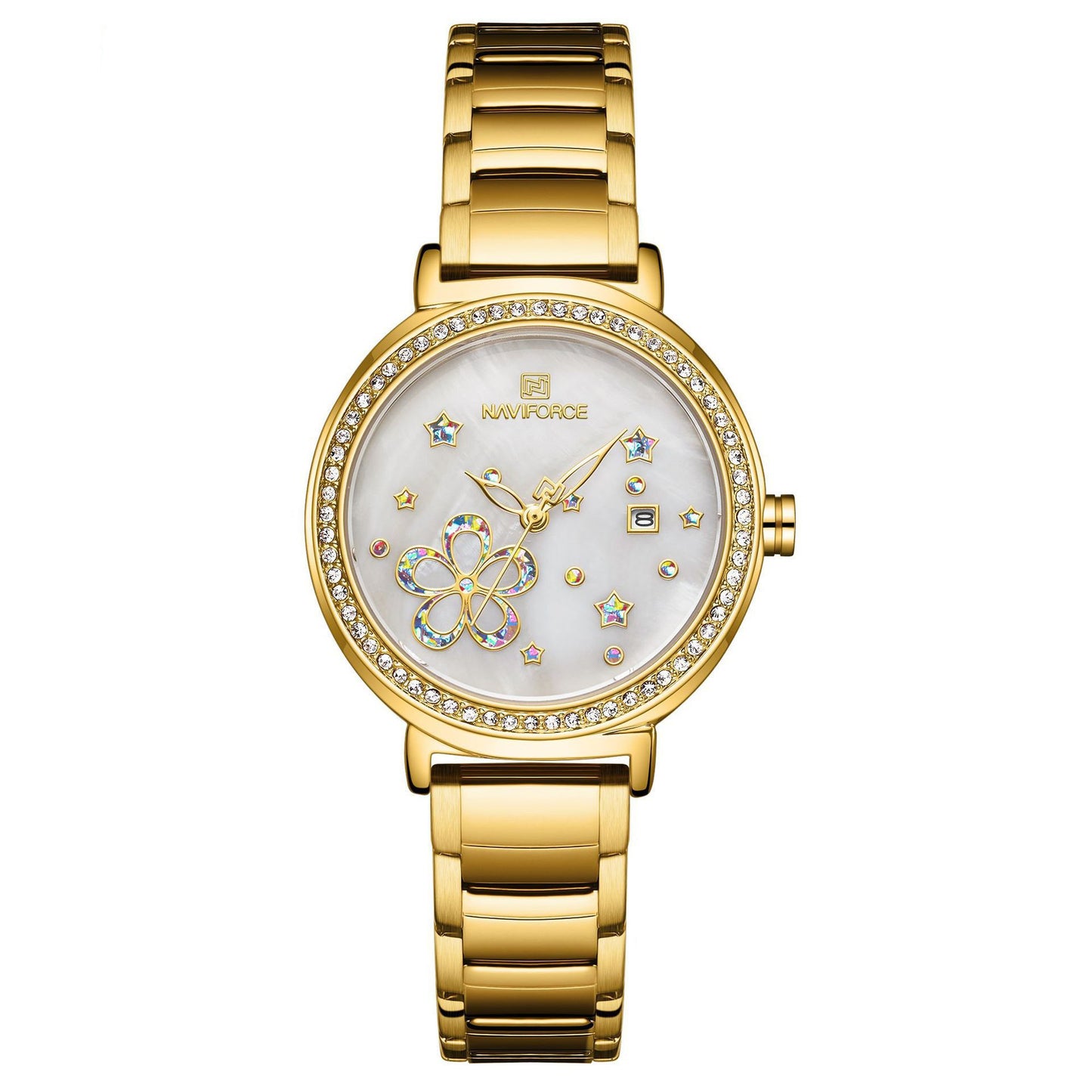 Steel Belt Flower Lady Stainless Steel Quartz Watch