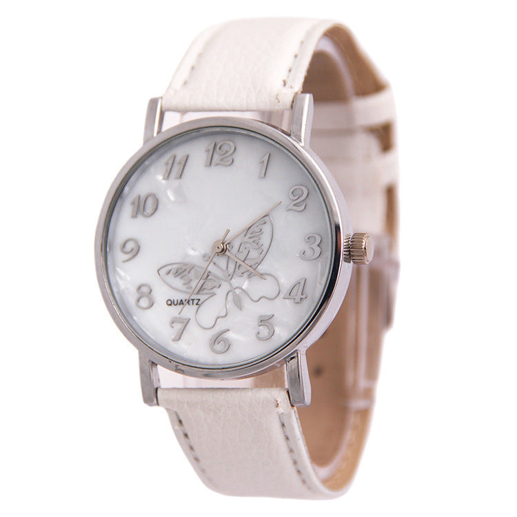 Ladies Butterfly Lychee Pattern New Watch