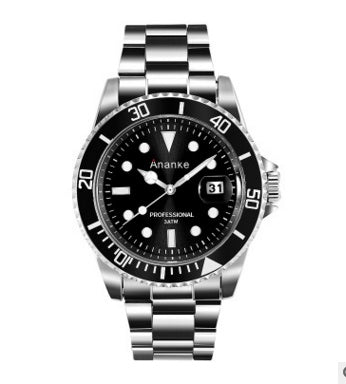 Luminous steel band men's waterproof watch