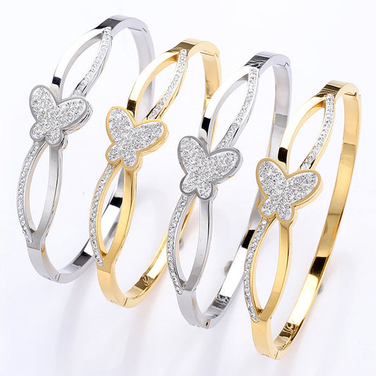 Women's Stainless Steel Three-dimensional Butterfly Bracelet