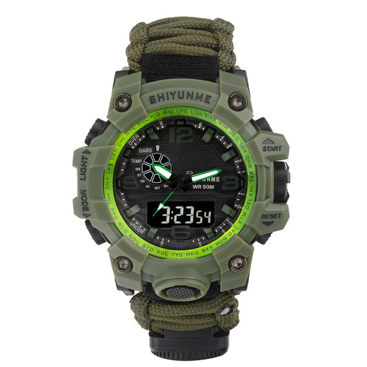 Sports Nylon Braided Rope Watch With Compass