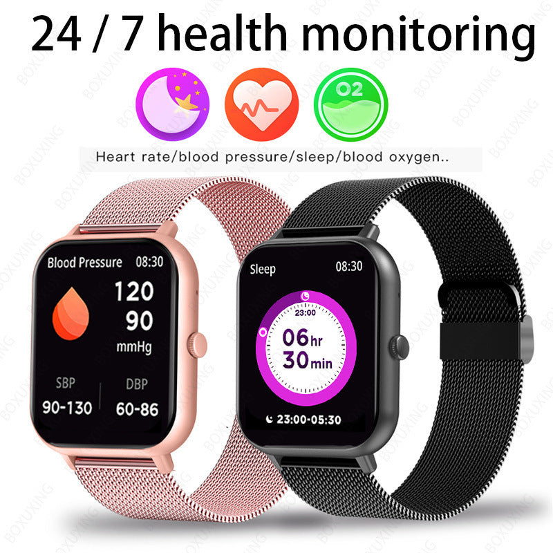 AI Voice Assistant Heart Rate Blood Pressure Blood Oxygen Sleep ZL54C Smart Watch