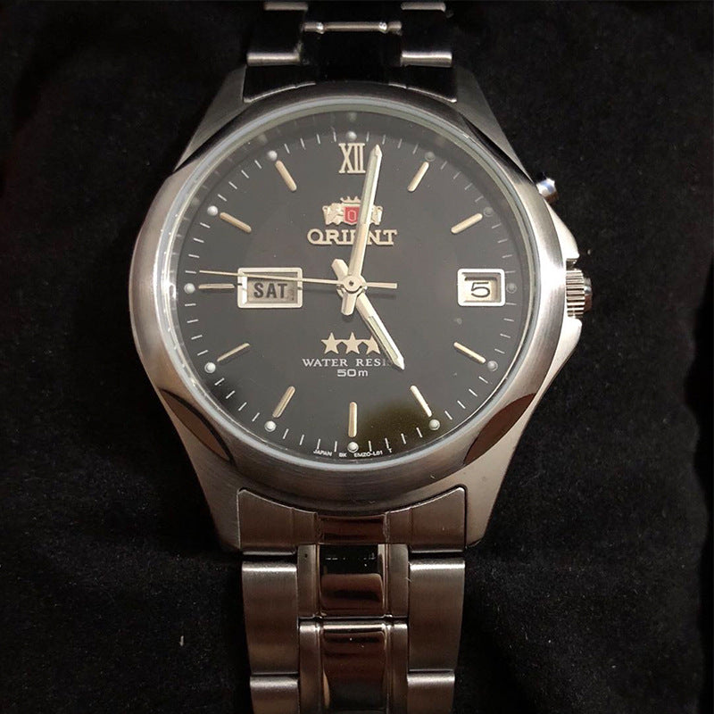 Classic nostalgic stock old dual calendar watch