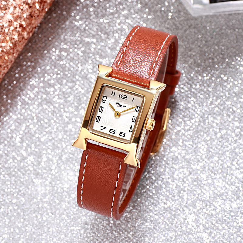 Casual square ladies watch