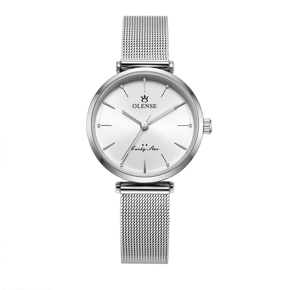 Ladies Watch Mesh Strap Stainless Steel Quartz