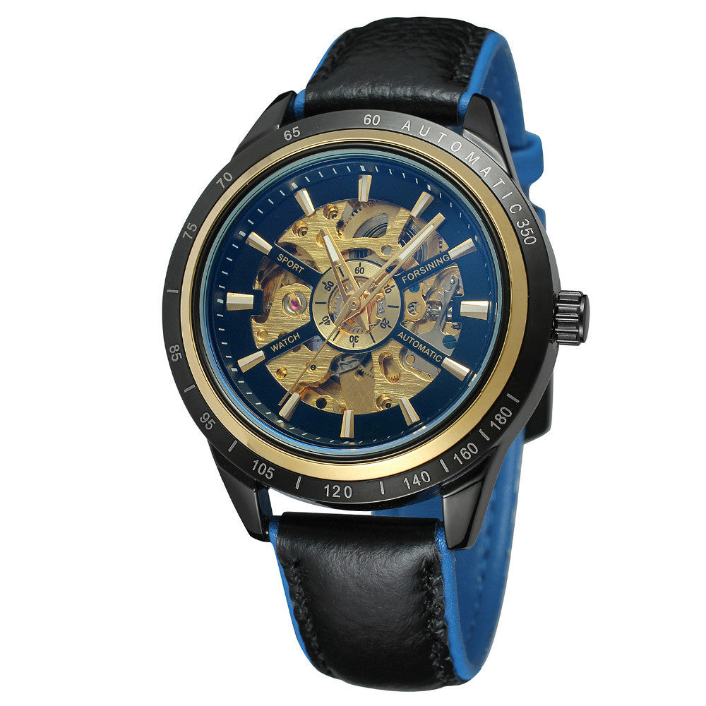 Blue Glass Waterproof Mechanical Watch