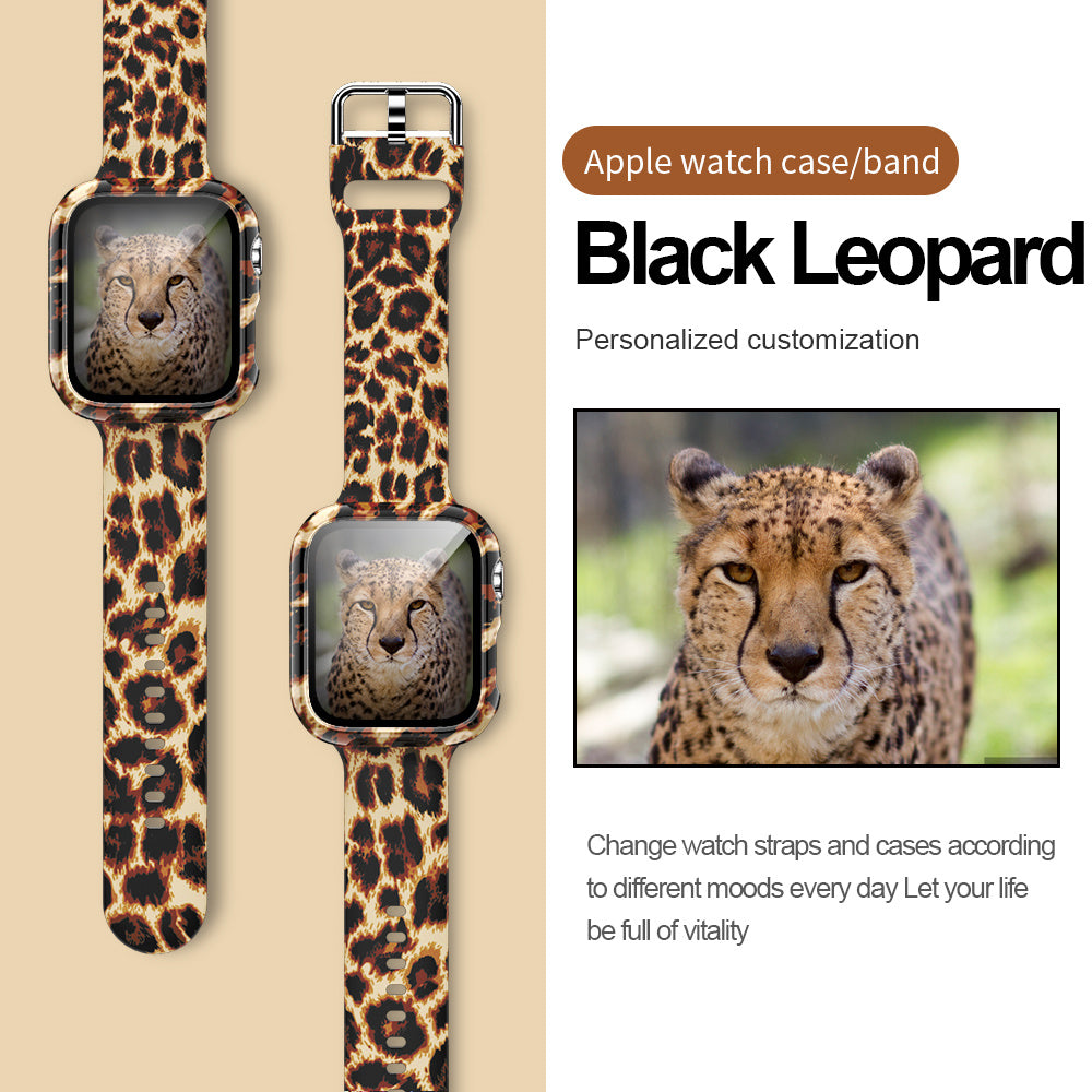 Suitable For Apple Watch Silicone Strap And Case Integrated With Pattern Printing