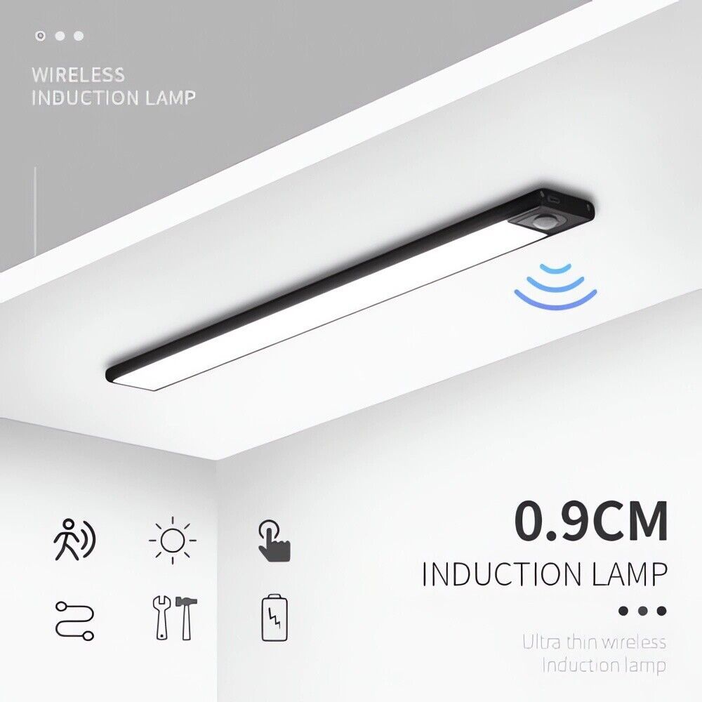 Dimmable LED Motion Sensor Under Closet Light Rechargeable Magnetic Cabinet Lamp