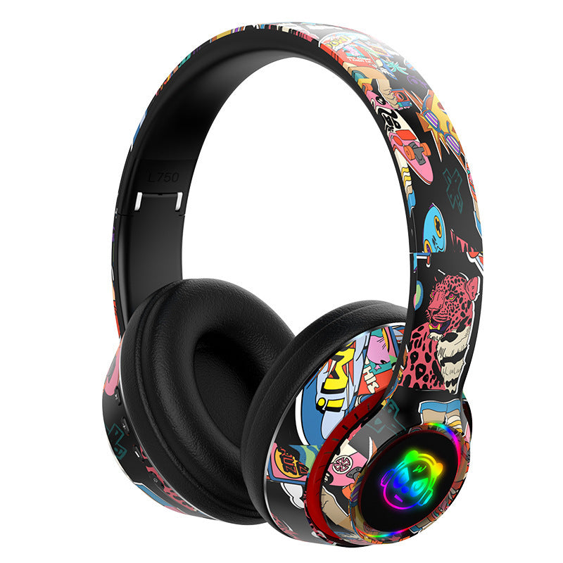 Graffiti Wireless Bluetooth Headset Mobile Phone Wireless Sports Gaming Headset