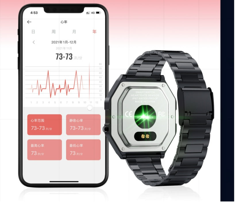 Thin Watch For Blood Pressure And Blood Oxygen Monitoring GPS Track