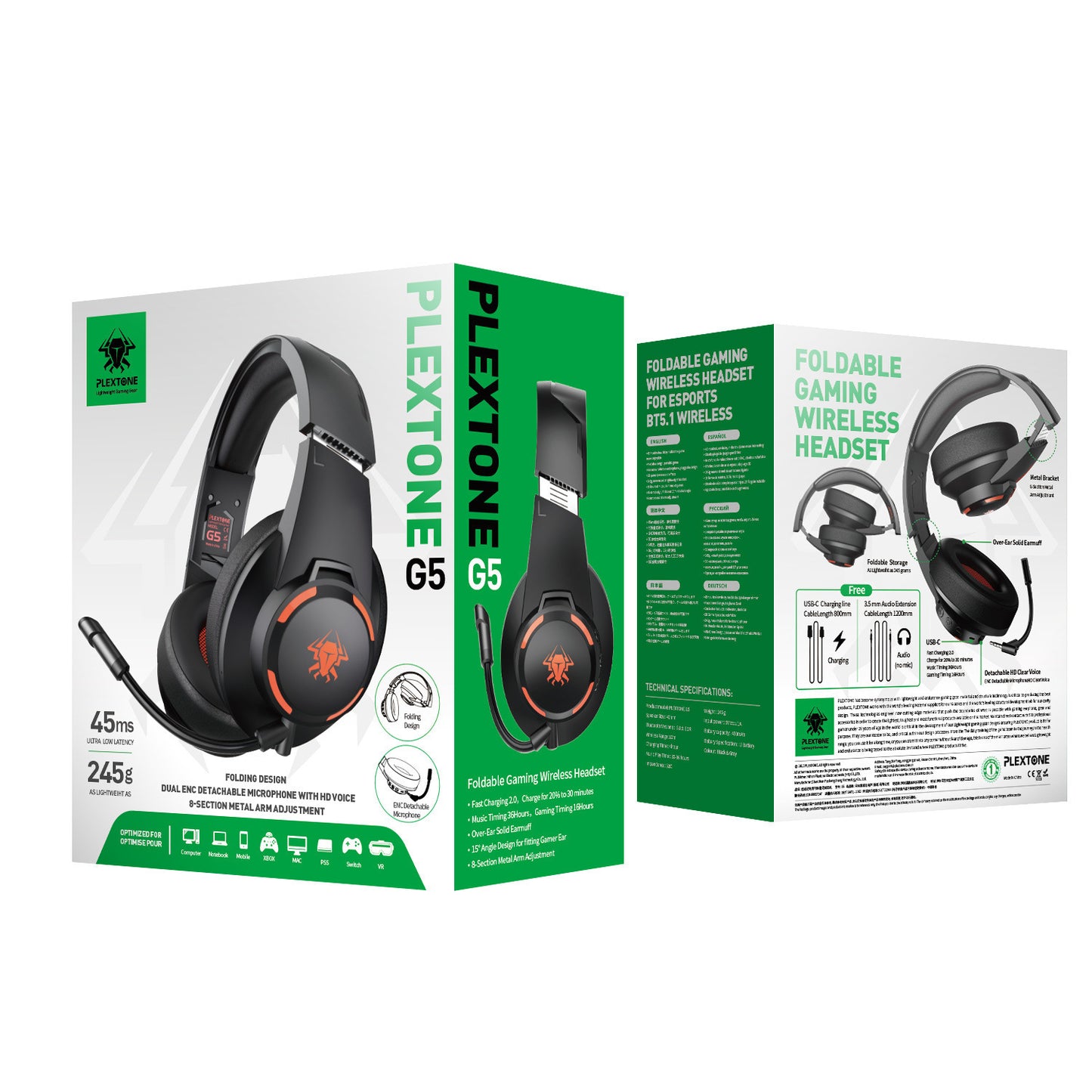 Wireless  Bluetooth  Subwoofer Sports Gaming  Headset