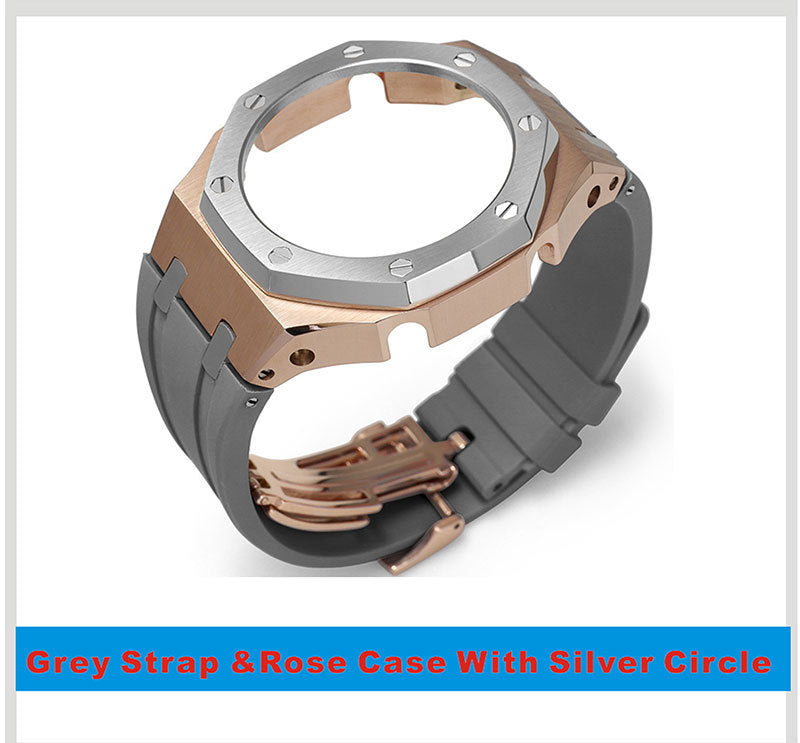 Tape Strap Metal Case Watch Accessories