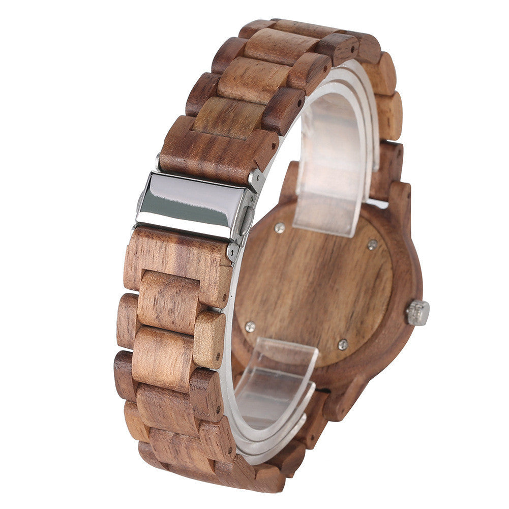 Wooden quartz watch