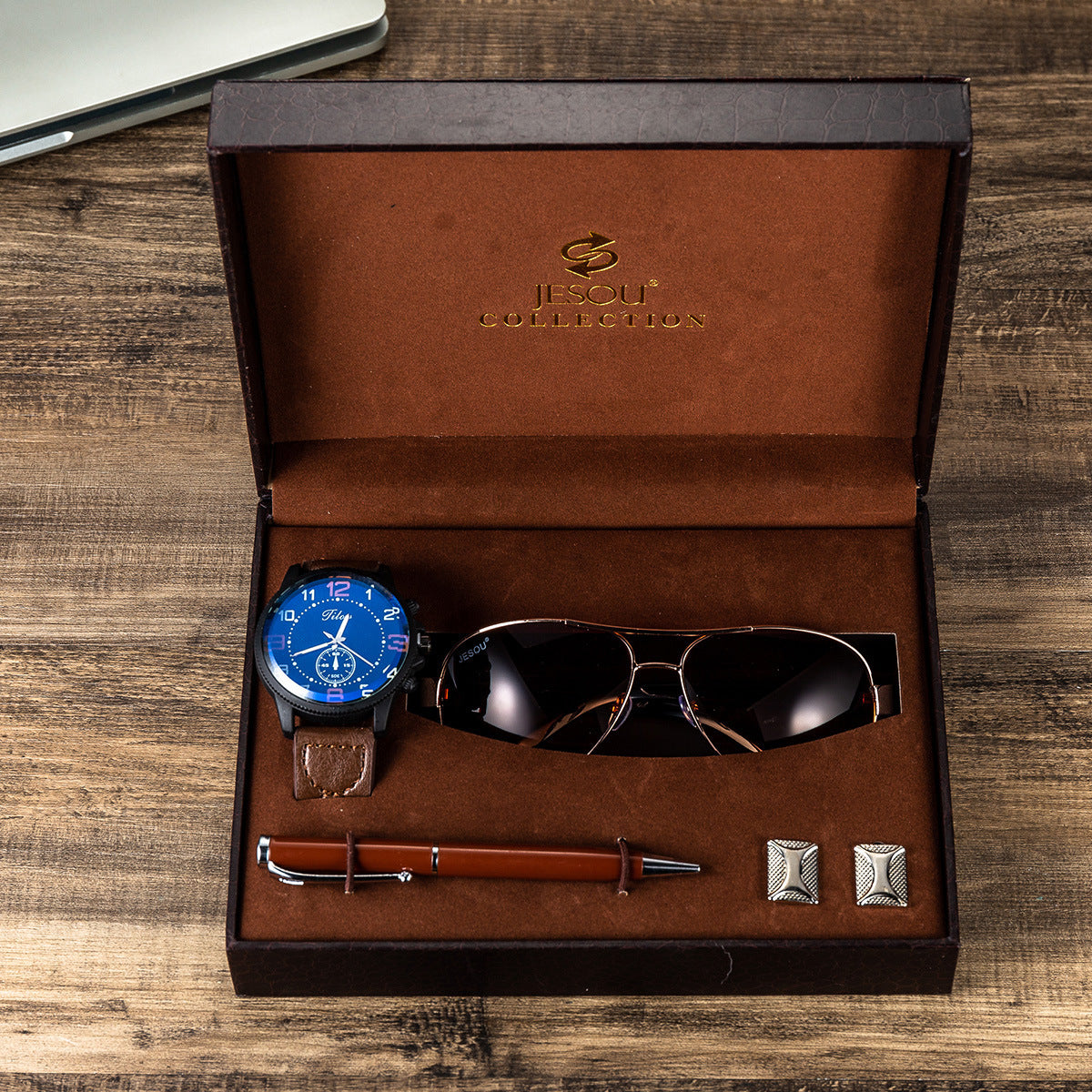 Beautifully Packaged Watch And Pen And Sunglasses Fashion Set