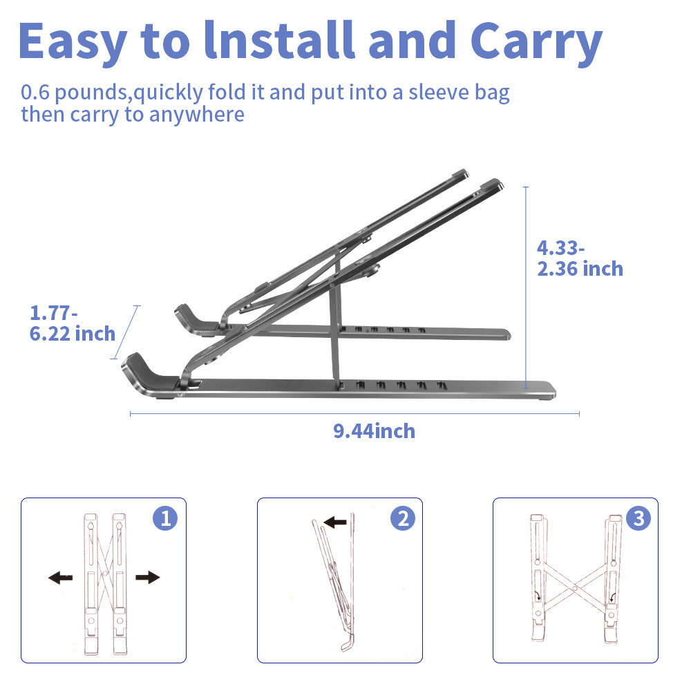 Portable Laptop Stand Aluminum Alloy Lifting Folding