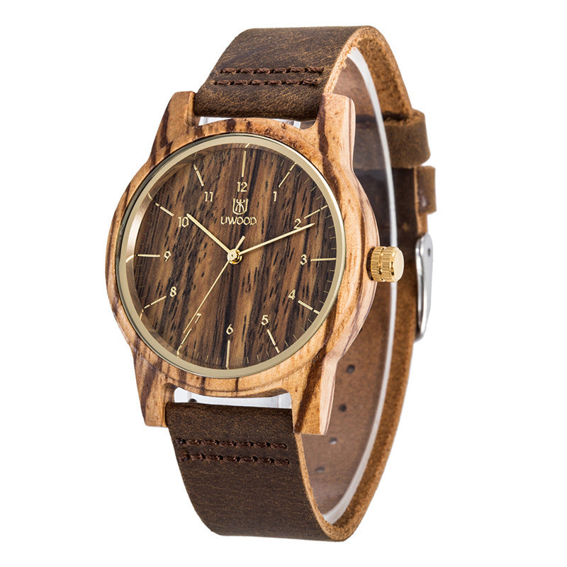 Wooden watch quartz wood watch