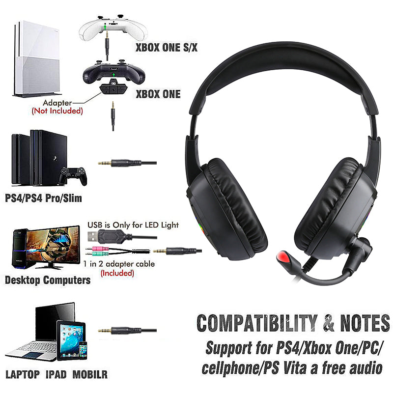 Gaming 3D Sound Effect GAMINGHEADSET Noise Canceling Headphones