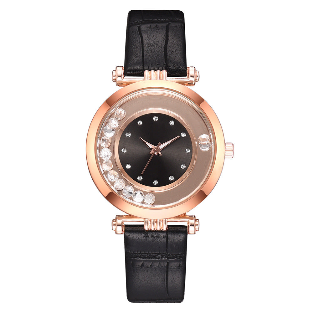 Rhinestone Ball Fashion Watch Fashion Serpentine PU Leather