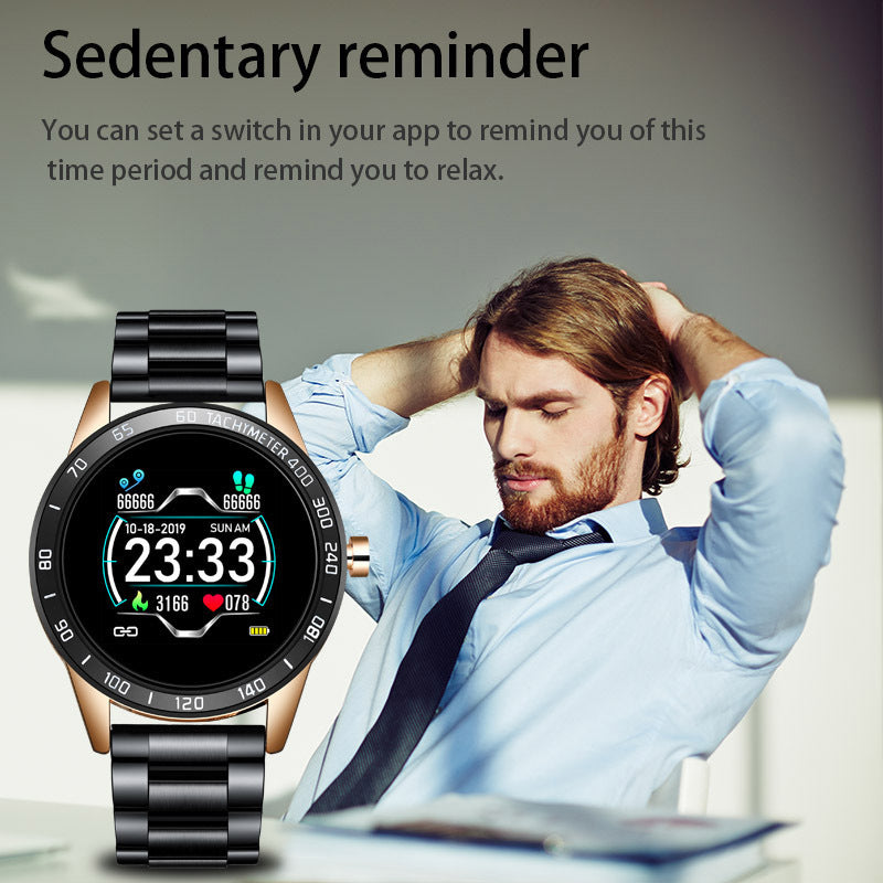 English popular multi-functional smart watch with steel belt