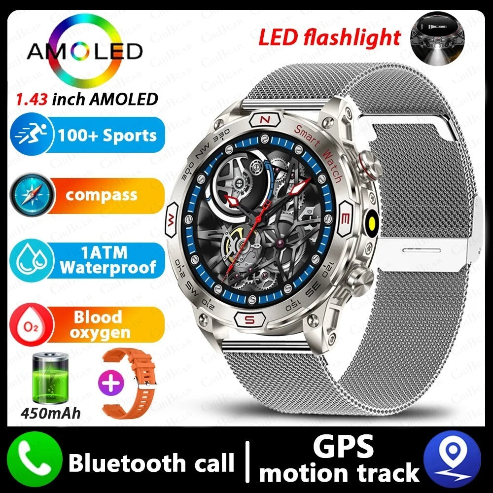 Smart Watch HD AMLOED Screen Bluetooth Calling Sports Watch