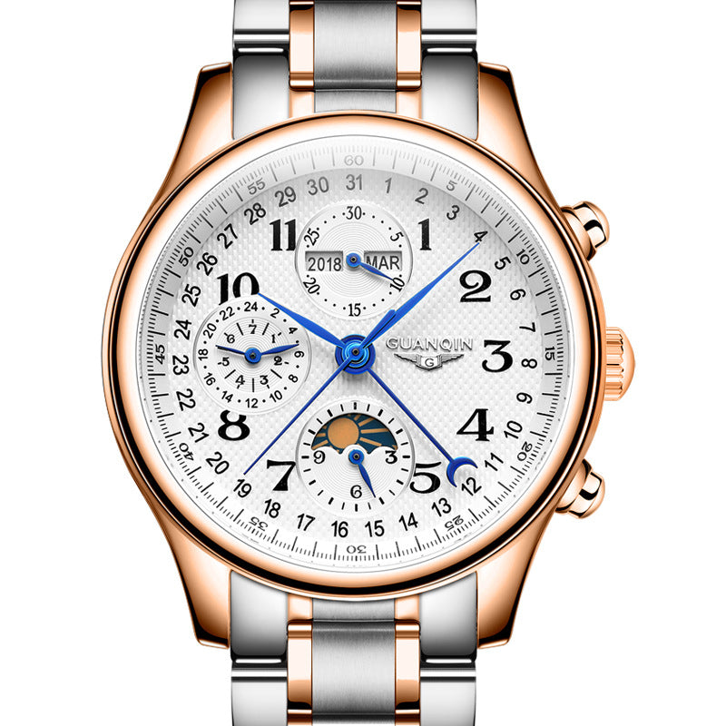 Men's Perpetual Calendar Leather Men's Watch