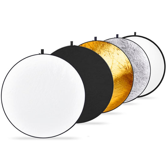 Gold and silver white black soft light 5 color one folding reflector photographic equipment portable baffle studio fill light soft light