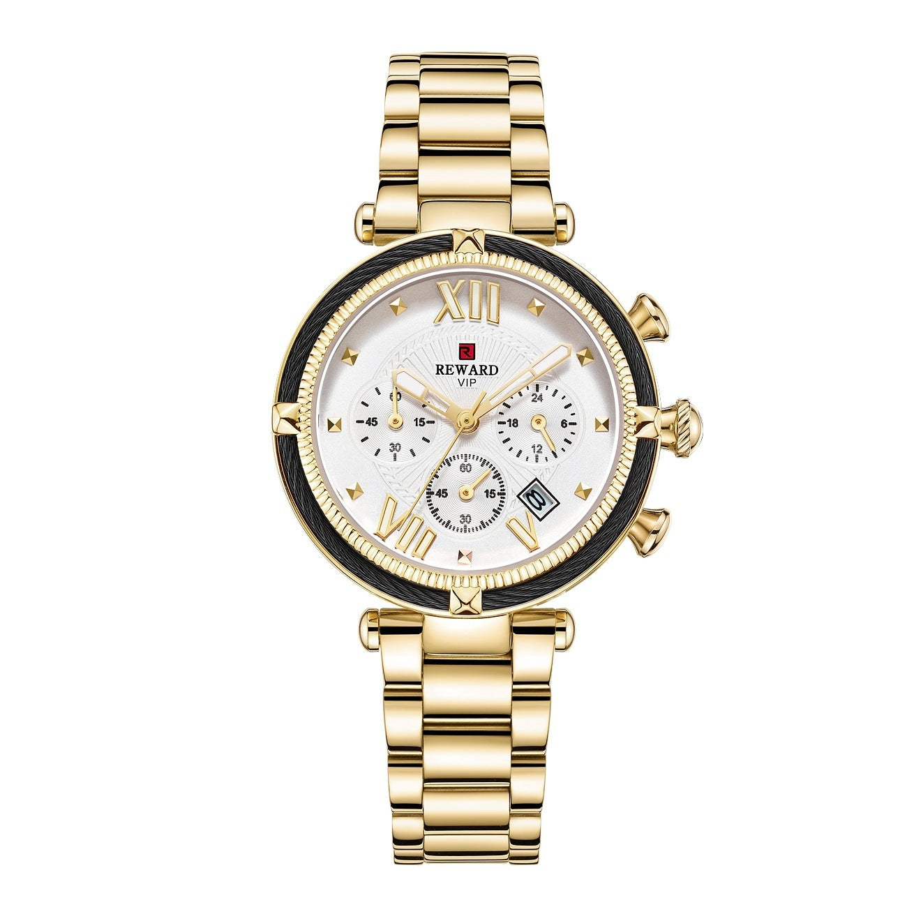 Ladies Fashion Three Eye Quartz Watch