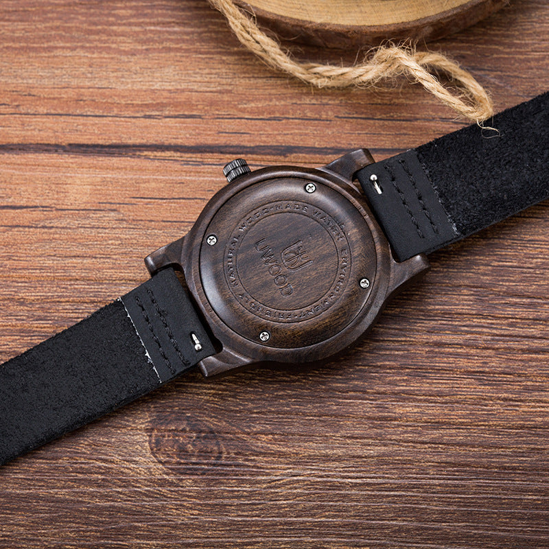 Wooden watch quartz wood watch