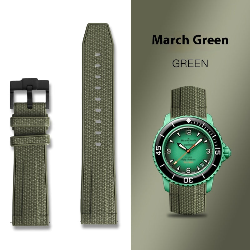 Rubber Silicone Sports Watch Strap