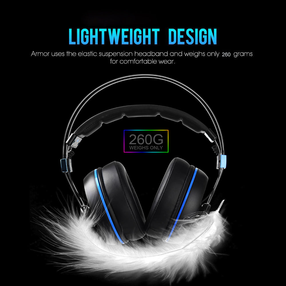 Wire-Controlled Headset With Colorful Surround Stereo Sound