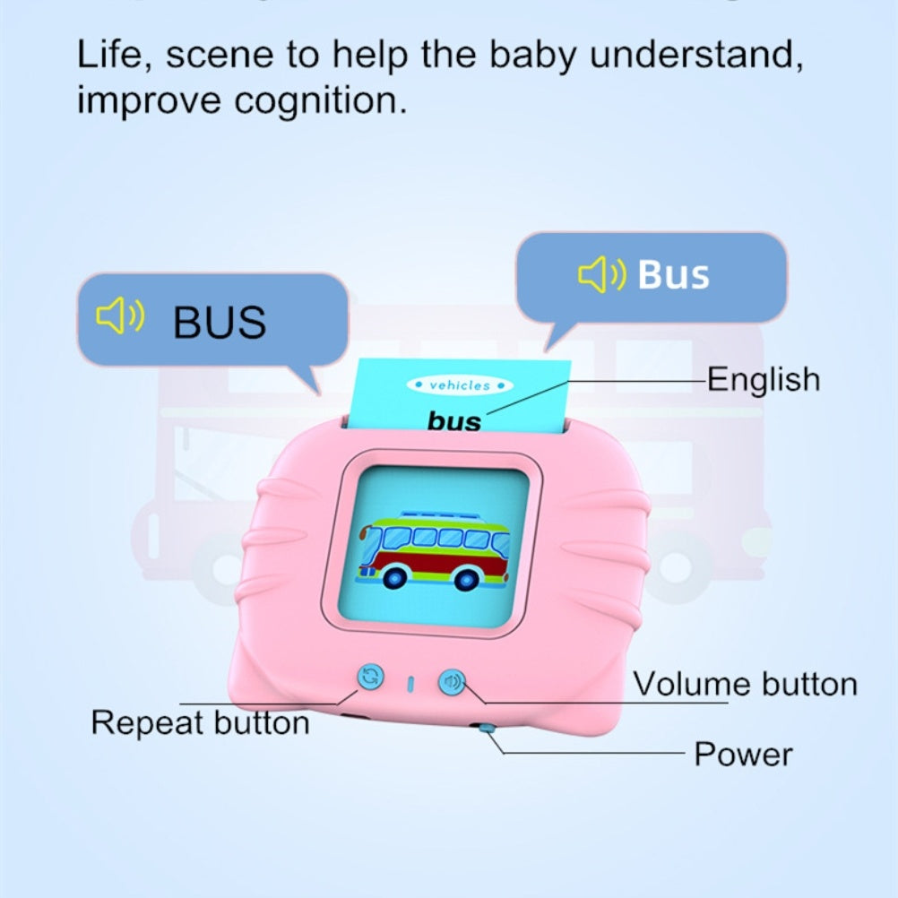 Card Type Early Education Machine Children's Cognitive English Card Early Learning Machine Electronic Interactive Toys Gift for Kids