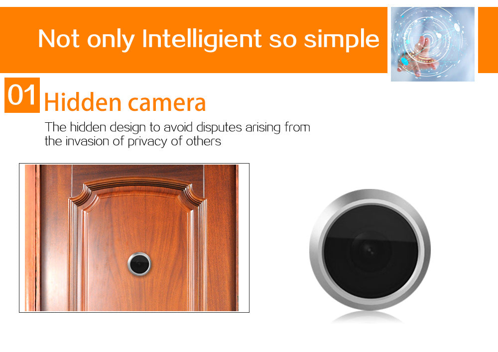 Hidden Electronic Cat's Eye 4.3 Inch Visible Electronic Cat's Eye Large Screen