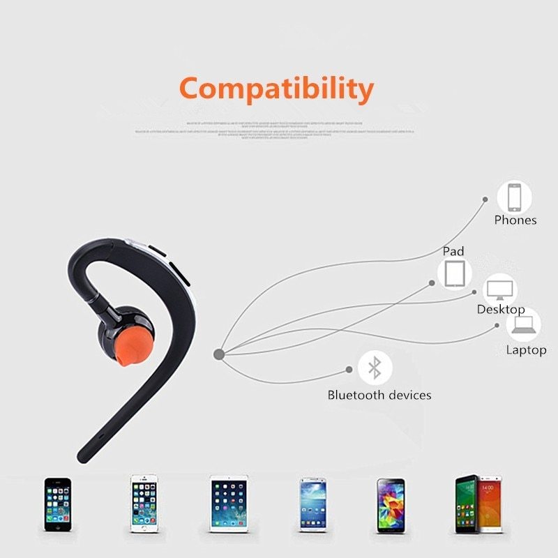 Handsfree Business Bluetooth Headphone With Mic Voice Control Wireless Bluetooth Headset For Drive Noise Cancelling