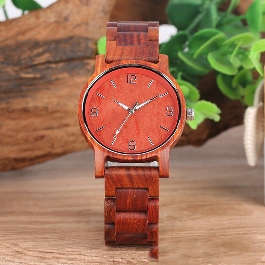 Wooden quartz watch