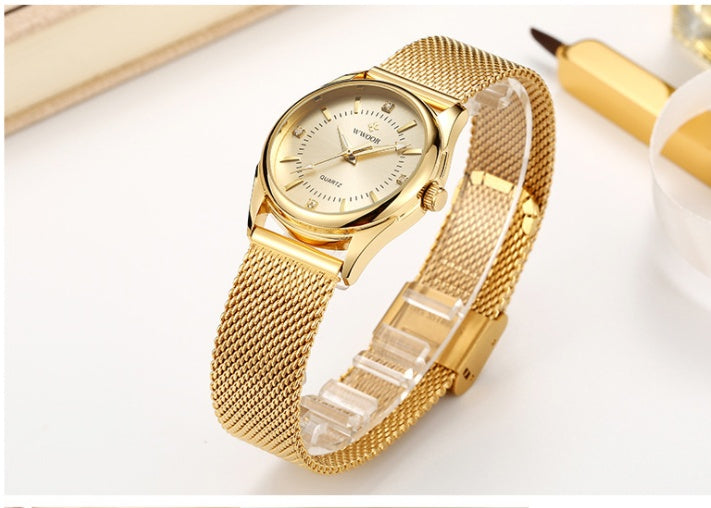 Women's Mesh Strap Quartz Watch Waterproof Student