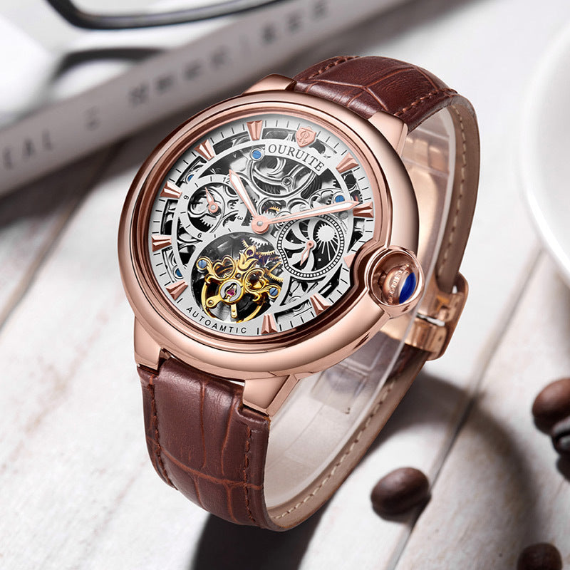 Mechanical watch hollow waterproof watch