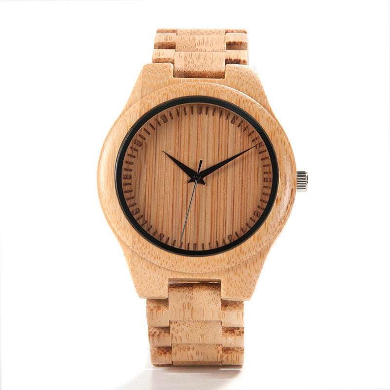 Same style bamboo and wood watch